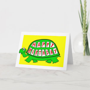 Carte Joyeux anniversaire de tortue
