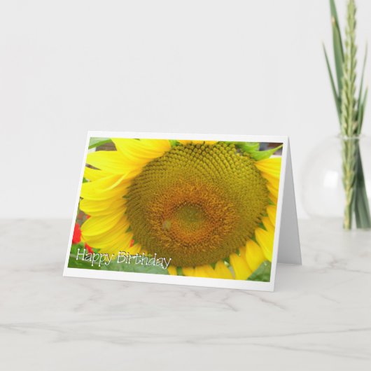 Carte joyeux anniversaire de tournesol (Devant)