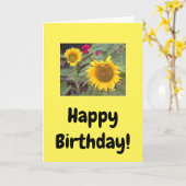 Carte Joyeux anniversaire de tournesol ! (Fleur jaune)