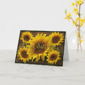 Carte Joyeux anniversaire de tournesols terreux (Fleur jaune)