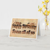 Carte Joyeux anniversaire de tous les Dachshunds (Fleur jaune)