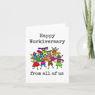 Carte Joyeux Anniversaire de Travail, De la part d