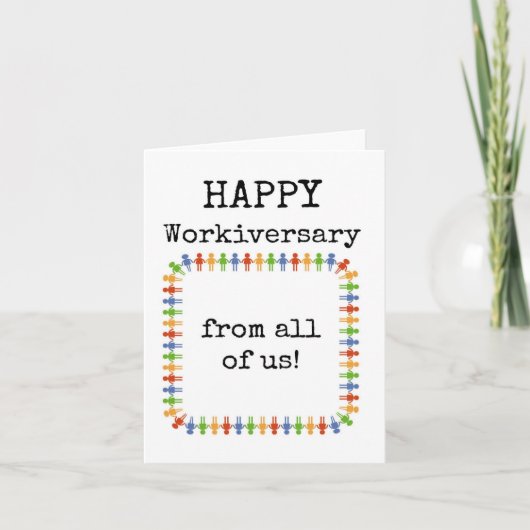 Carte Joyeux Anniversaire de Travail de la part de (Devant)