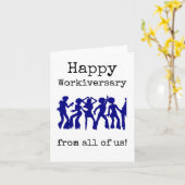 Carte Joyeux Anniversaire de Travail de la part de (Fleur jaune)