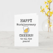 Carte Joyeux Anniversaire de Travail, Félicitations, Car (Fleur jaune)