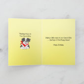 Carte Joyeux anniversaire de tri chiot australien noir (Intérieur)