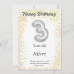 Carte Joyeux anniversaire de trois ans<br><div class="desc">Voici une carte de voeux que vous pouvez personnaliser pour cette personne spéciale dans votre vie. Cliquez sur le bouton Personnaliser et il vous emmènera où vous pouvez modifier les informations sur la carte. Un processus rapide et facile que vous pouvez faire encore et encore. Assurez-vous d'avoir signet cette page...</div>