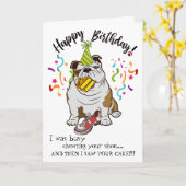 Carte Joyeux anniversaire de votre ami Chien de Chien de (Fleur jaune)