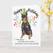 Carte Joyeux anniversaire de votre ami de chien de (Fleur jaune)