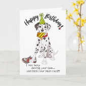 Carte Joyeux anniversaire de votre ami de chien de (Fleur jaune)