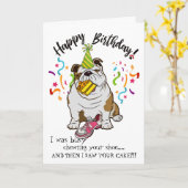 Carte Joyeux anniversaire de votre Chien Chien en Chien  (Fleur jaune)