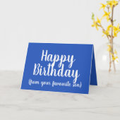Carte Joyeux anniversaire de votre Fils favori drôle (Fleur jaune)