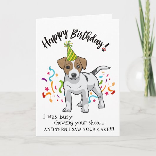 Carte Joyeux anniversaire de votre Jack Russell Terrier (Devant)