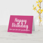 Carte Joyeux anniversaire de votre petite-fille préférée (Fleur jaune)