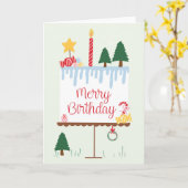 Carte Joyeux anniversaire Décembre Joyeux anniversaire F (Fleur jaune)