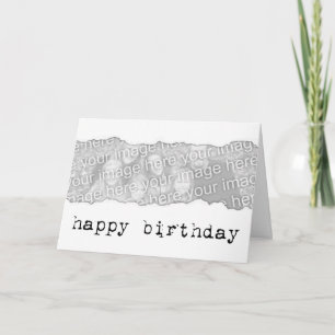 Carte joyeux anniversaire (déchirure de page)