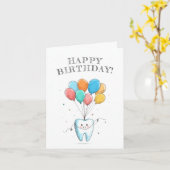 Carte Joyeux Anniversaire Dentiste Mignon (Fleur jaune)