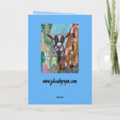 Carte Joyeux Anniversaire des chèvres (Dos)