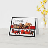 Carte Joyeux anniversaire des chiots (Fleur jaune)