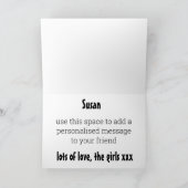 Carte Joyeux anniversaire des filles (Intérieur)