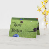 Carte Joyeux Anniversaire, Des Pelouses Colorées, (Fleur jaune)