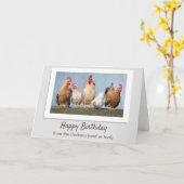 Carte Joyeux Anniversaire Des Poulets (Fleur jaune)