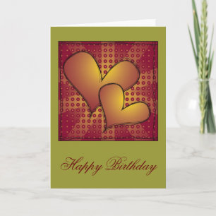 Carte "Joyeux anniversaire" Design cardiaque