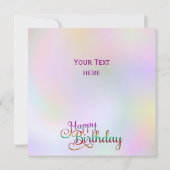Carte JOYEUX ANNIVERSAIRE - design de texte + vos propre (Dos)