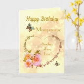 Carte Joyeux Anniversaire design Mompreneur (Fleur jaune)