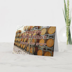 Carte Joyeux anniversaire d'établissement vinicole de