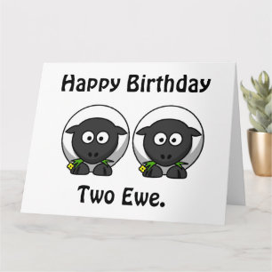 Carte Joyeux Anniversaire Deux Ewe À Vous Cartoon