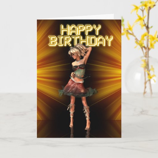 Carte Joyeux anniversaire Deva femme anniversaire sur la (Fleur jaune)