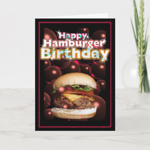 Carte Joyeux anniversaire d'hamburger par Valxart