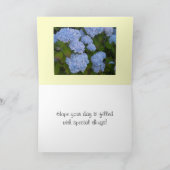 Carte Joyeux anniversaire d'hortensia (Intérieur)