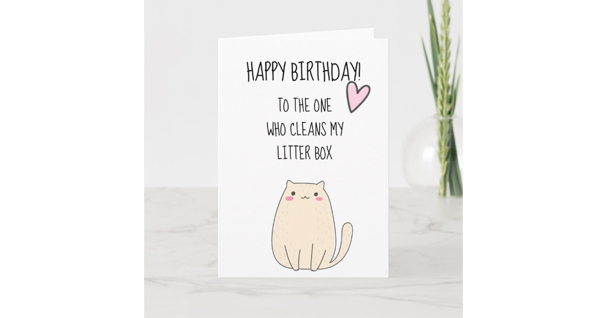 Carte Joyeux Anniversaire D Humour Mignon Drole De Chat Zazzle Be