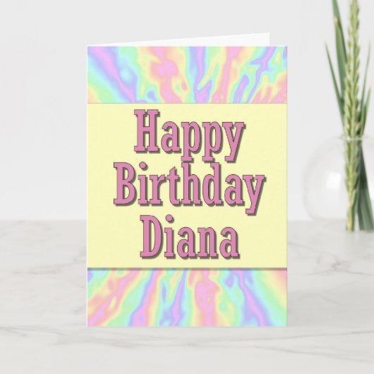 Carte Joyeux anniversaire Diana (Devant)