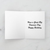 Carte Joyeux Anniversaire Dinosaure Rose (Intérieur)