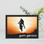 Carte Joyeux anniversaire Dirt Vélo Sportif Anniversaire (Debout devant)