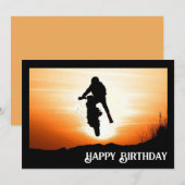 Carte Joyeux anniversaire Dirt Vélo Sportif Anniversaire (Devant / Derrière)
