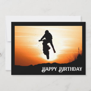 Carte Joyeux anniversaire Dirt Vélo Sportif Anniversaire