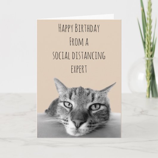 Carte Joyeux anniversaire Distancing Social (Devant)