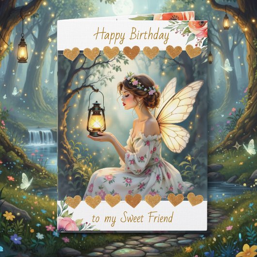 Carte Joyeux Anniversaire Douce Amie | Thème Fée