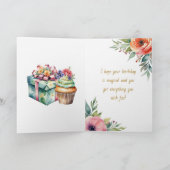 Carte Joyeux Anniversaire Douce Amie | Thème Fée (Intérieur)
