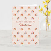 Carte Joyeux Anniversaire | Douce Arc-en-ciel Doodle (Fleur jaune)