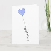 Carte Joyeux Anniversaire - Doux Lilac Coeur en forme de (Devant)