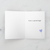 Carte Joyeux Anniversaire - Doux Lilac Coeur en forme de (Intérieur)