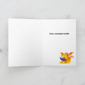 Carte Joyeux anniversaire ! Dragon de l'enfant magique s (Intérieur)