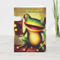 Joyeux Anniversaire ! Drôle de Grenouille Tenant u