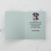 Carte Joyeux Anniversaire Drôle Grand Chien Danse (Intérieur)