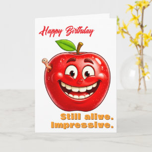 Carte Joyeux Anniversaire Drôle Humour Mignon Pomme